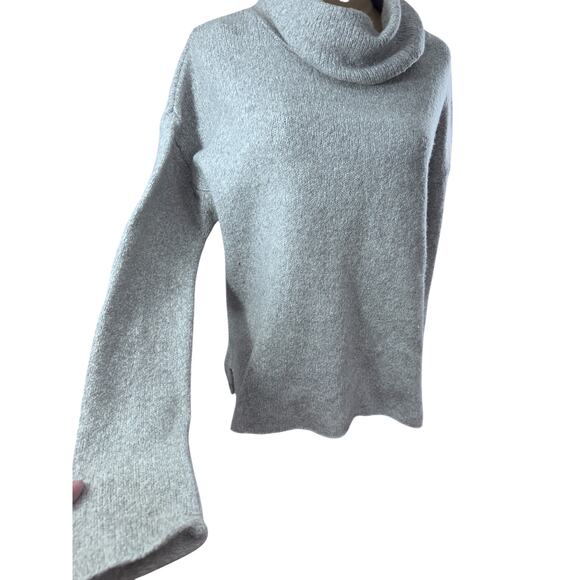 "ATHLETA" Women's Wool Blend Cowl Neck Sweater Office Work Classic Preppy Warm - Picture 2 of 11